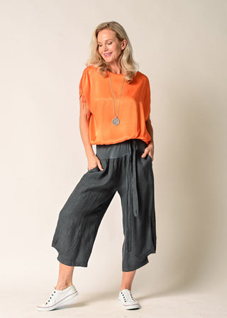 linen pants - addison - granite