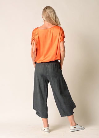 linen pants - addison - granite