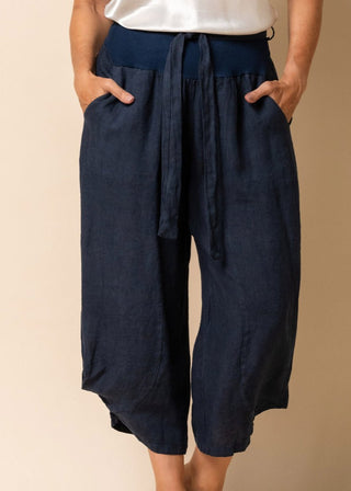 linen pants - addison - navy