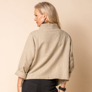 linen top - deacon - latte