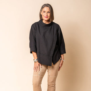 linen top - deacon - onyx