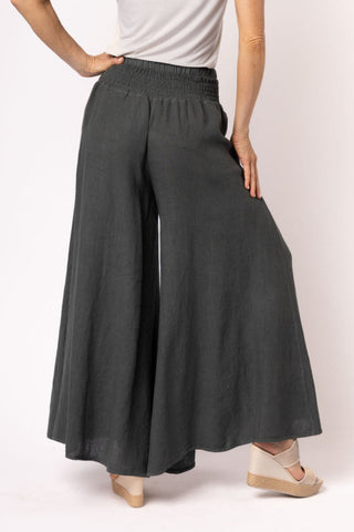 linen pants - diana - khaki