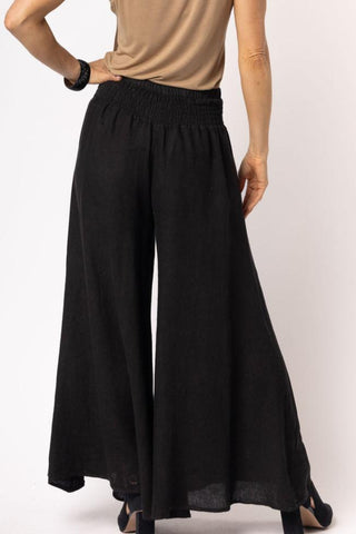 linen pants - diana - onyx