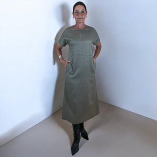 linen mocha dress - eva